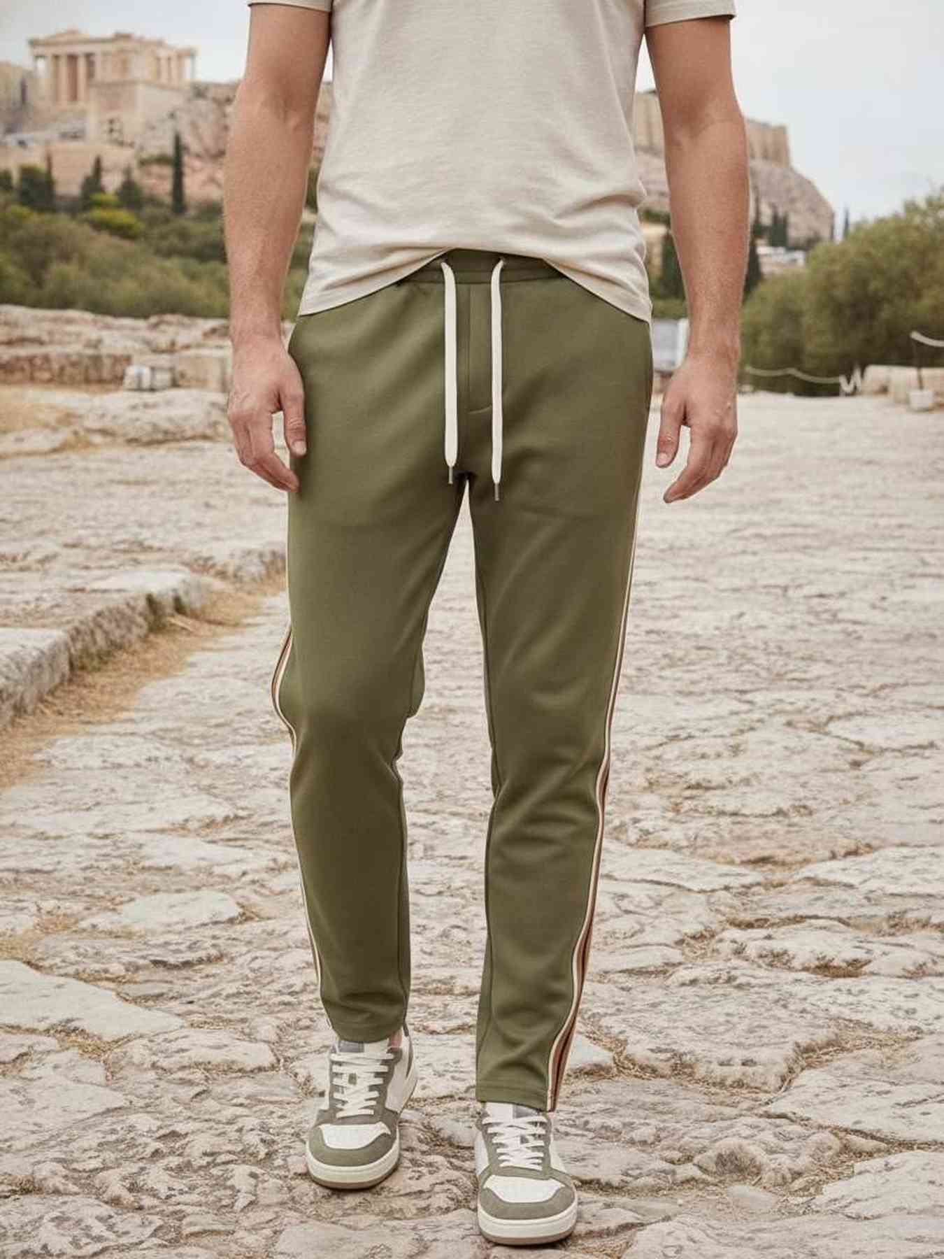 Pantalon casual tendance homme, long, droit, velours côtelé, ajusté, anti-froissure
