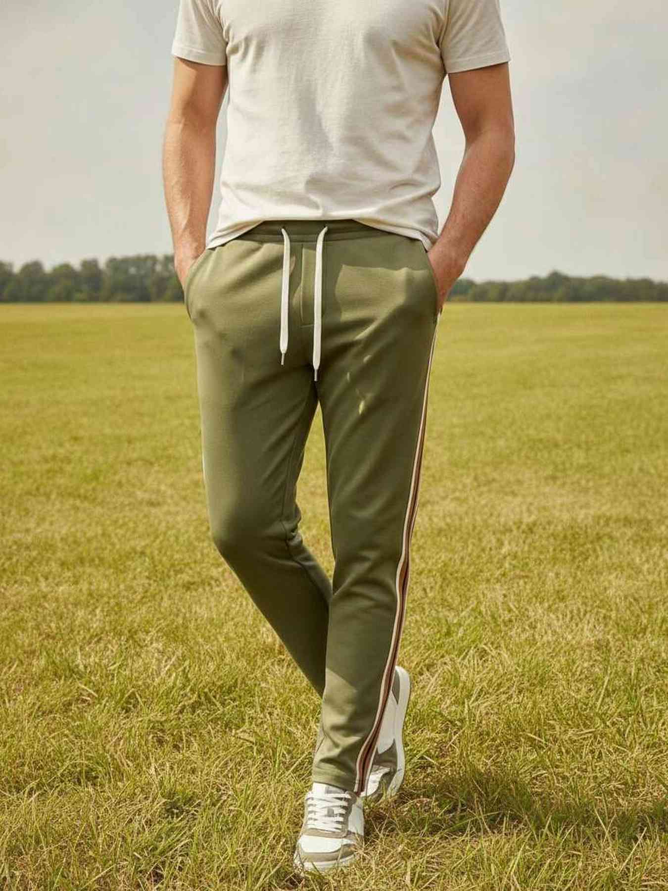 Pantalon casual homme tendance, droit, coton, antifroisses