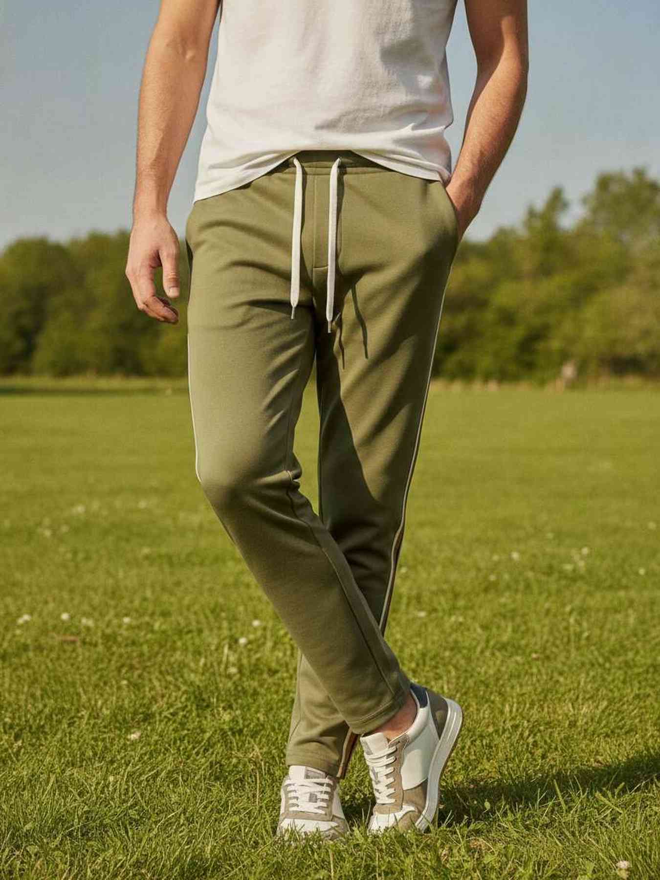 Pantalon casual tendance homme, long, droit, velours côtelé, ajusté, anti-froissure