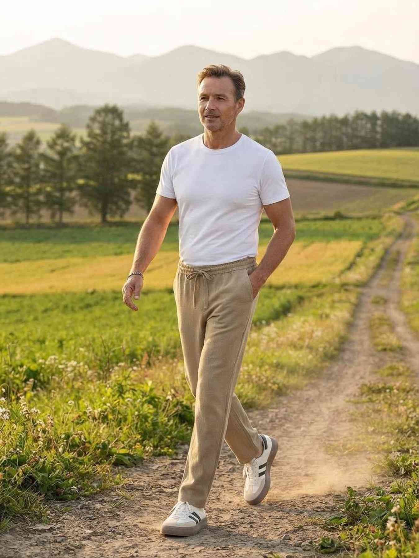 Pantalon casual homme décontracté en velours côtelé ajusté antirides