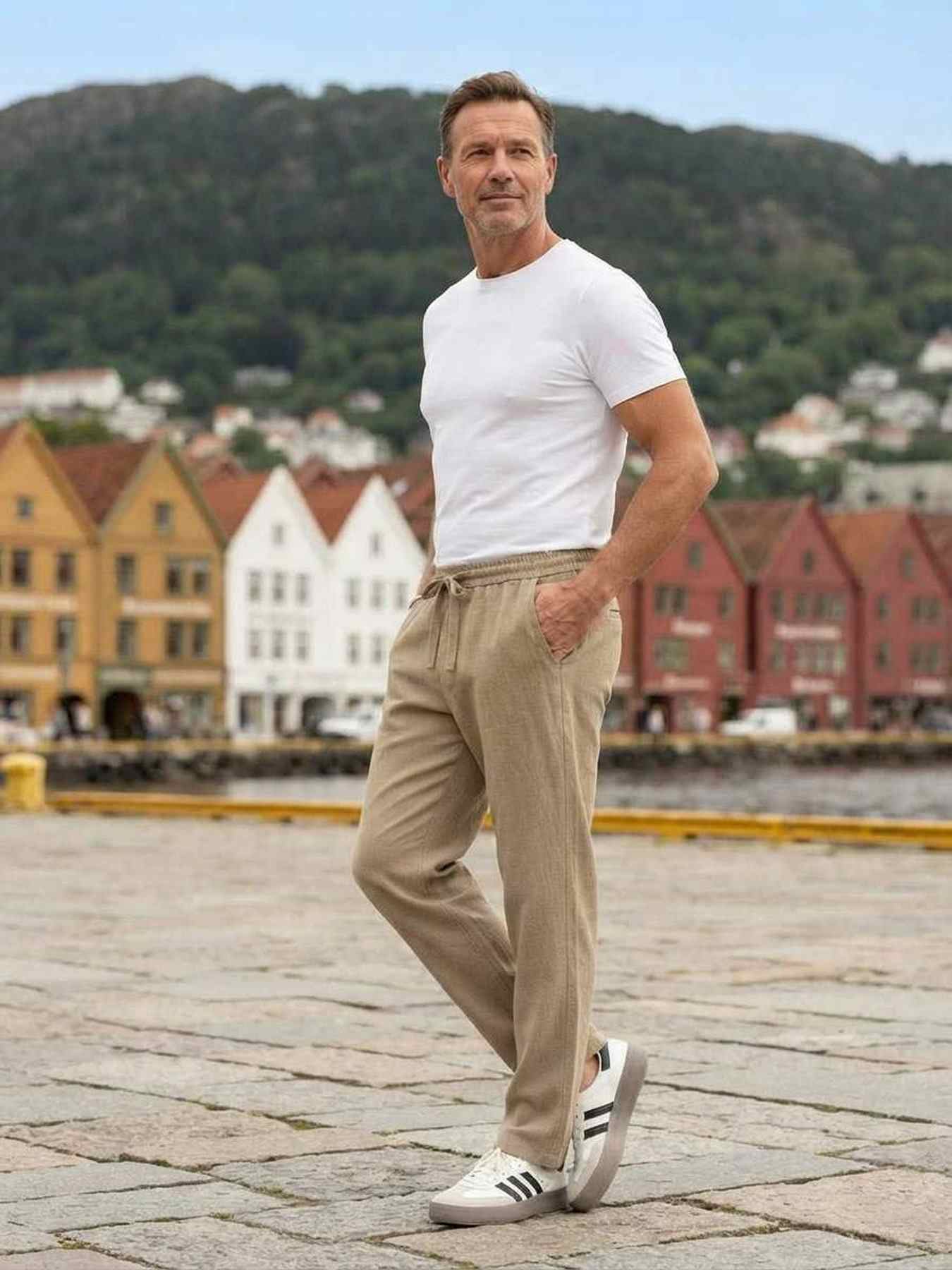 Pantalon casual homme tendance corduroy