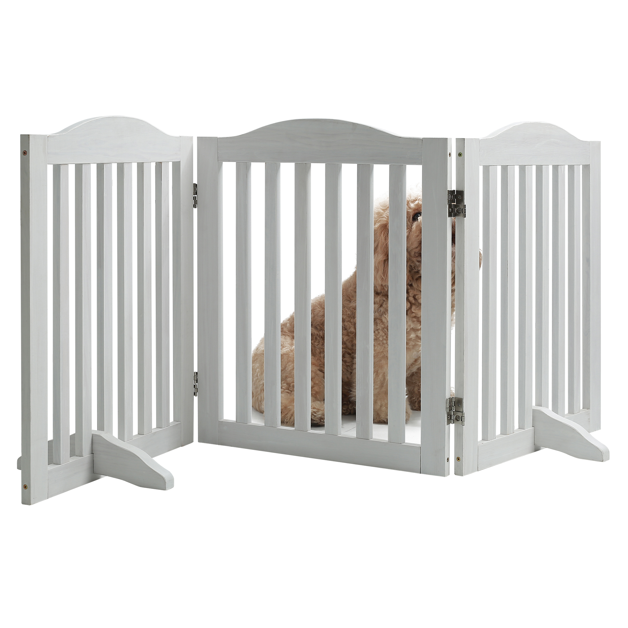 Barrière chien bois pliable 24" 3 panneaux