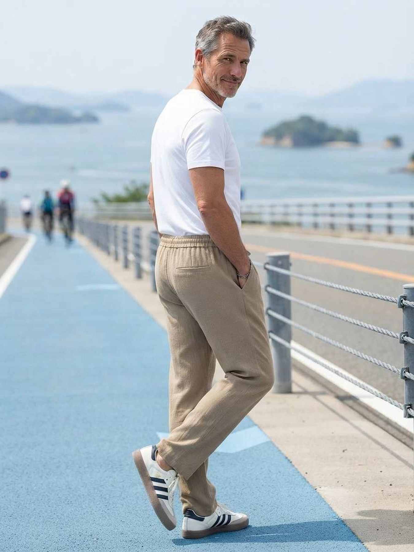 Pantalon casual homme tendance corduroy