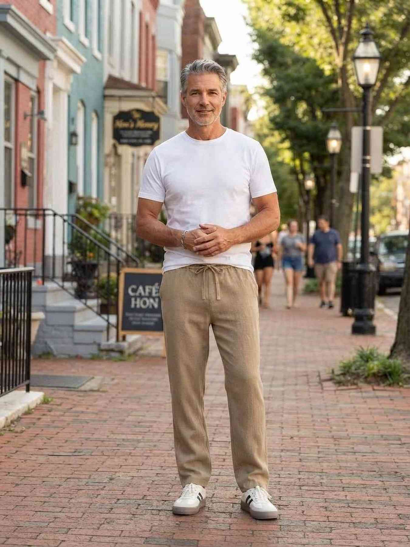 Pantalon casual homme tendance, droit, velours côtelé, ajusté, 9 po