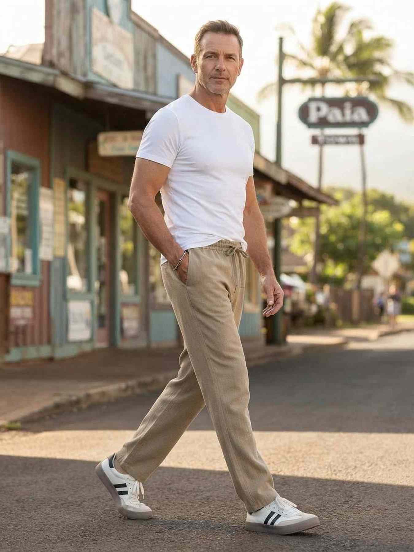 Pantalon décontracté homme, corduroie, coupe droite, anti-froissement