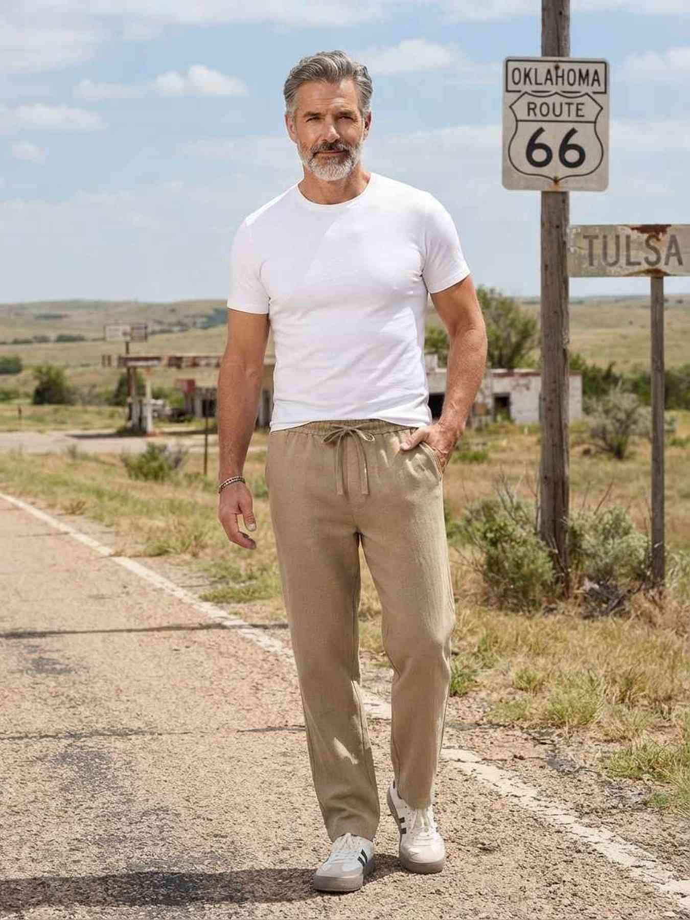 Pantalon casual homme tendance, droit, velours côtelé, ajusté, anti-froissement