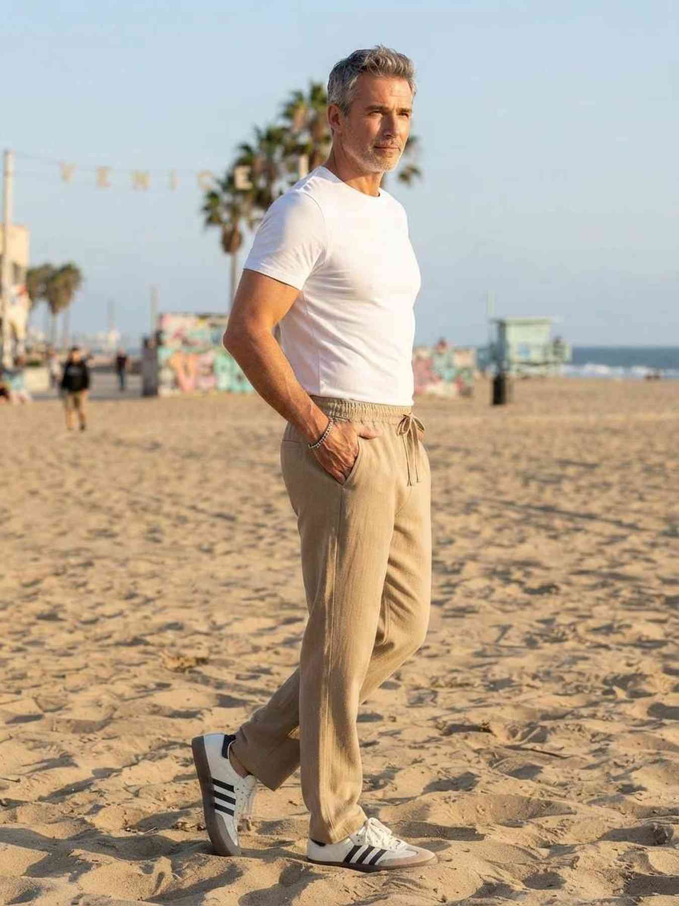 Pantalon casual homme tendance, longueur régulière, coton corduroy