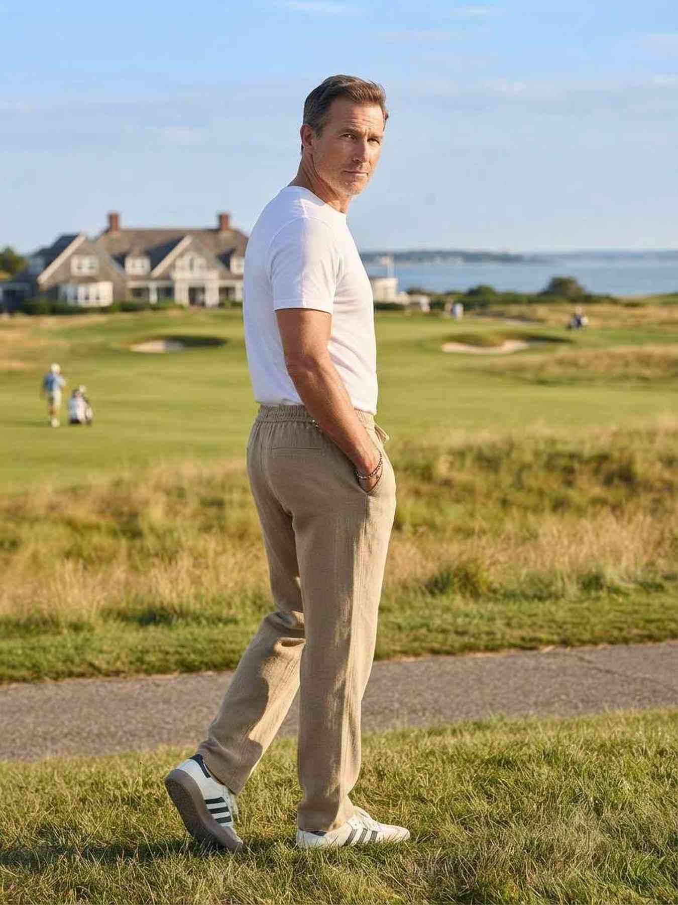 Pantalon casual tendance homme, long, droit, velours côtelé, ajusté, anti-froissure