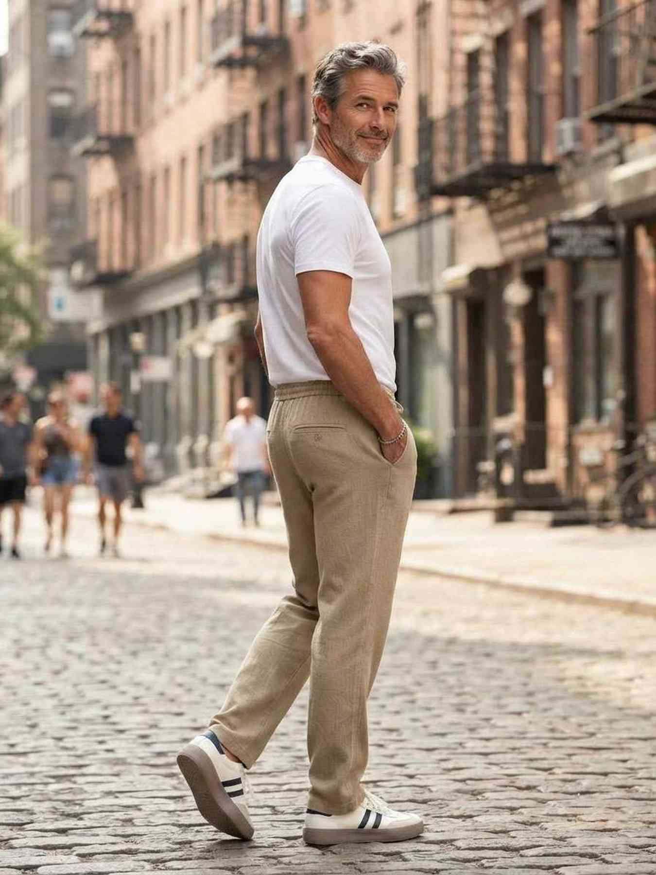 Pantalon casual tendance homme, long, droit, velours côtelé, ajusté, anti-froissure