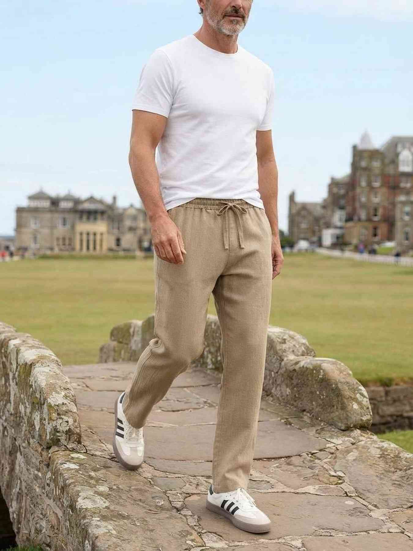Pantalon casual homme tendance corduroy antirides