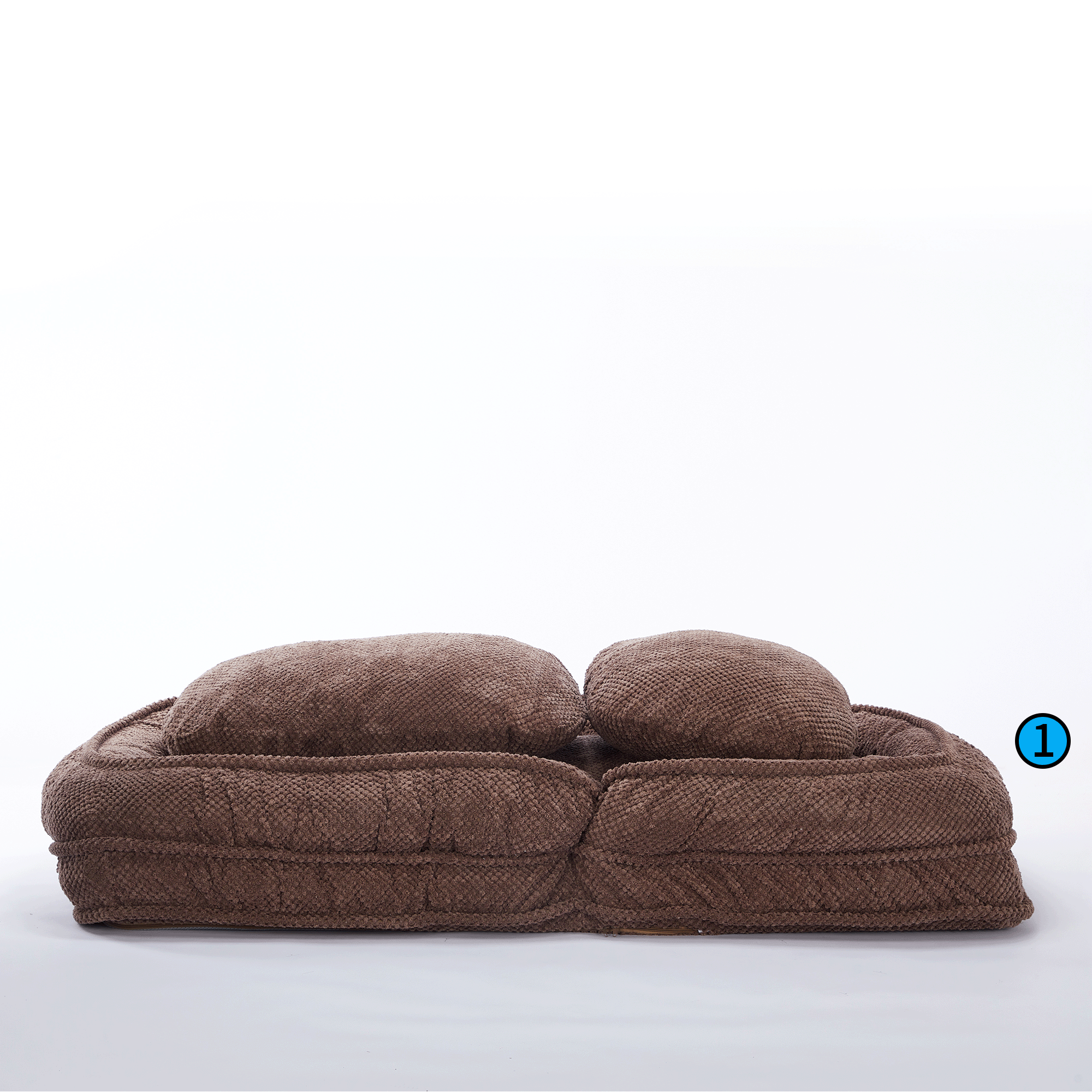 Lit chien humain sofa 5 positions brun design compact