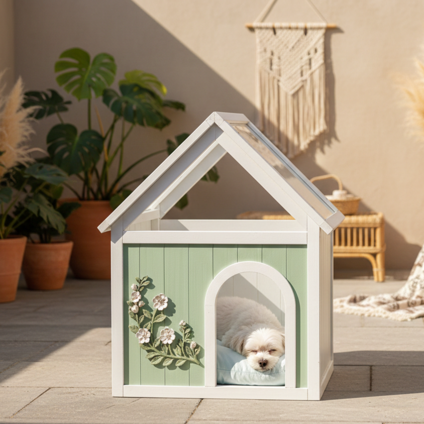 SAGE maison chat cèdre certifié FSC toit acrylique