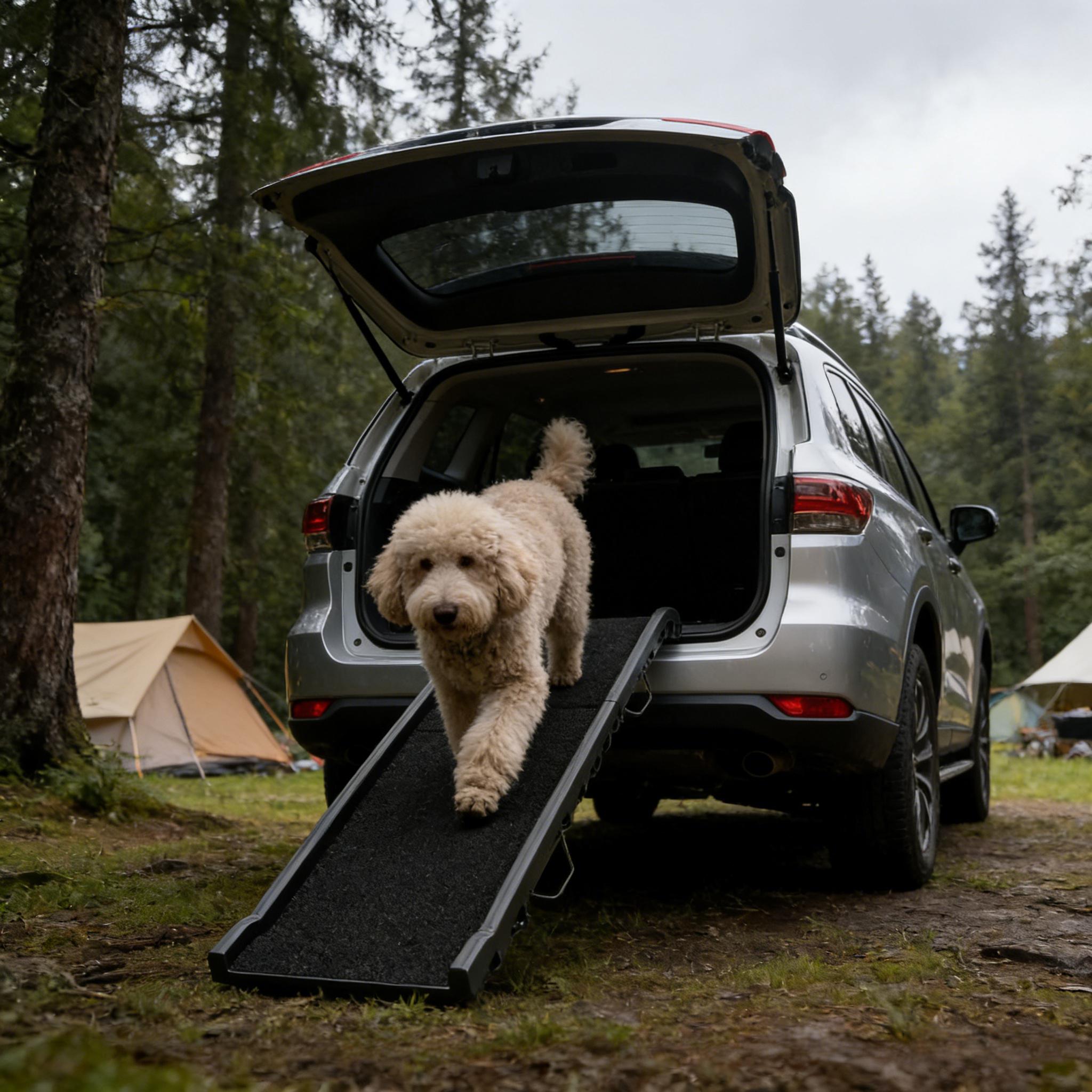 Rampe chien pliable pente douce auto