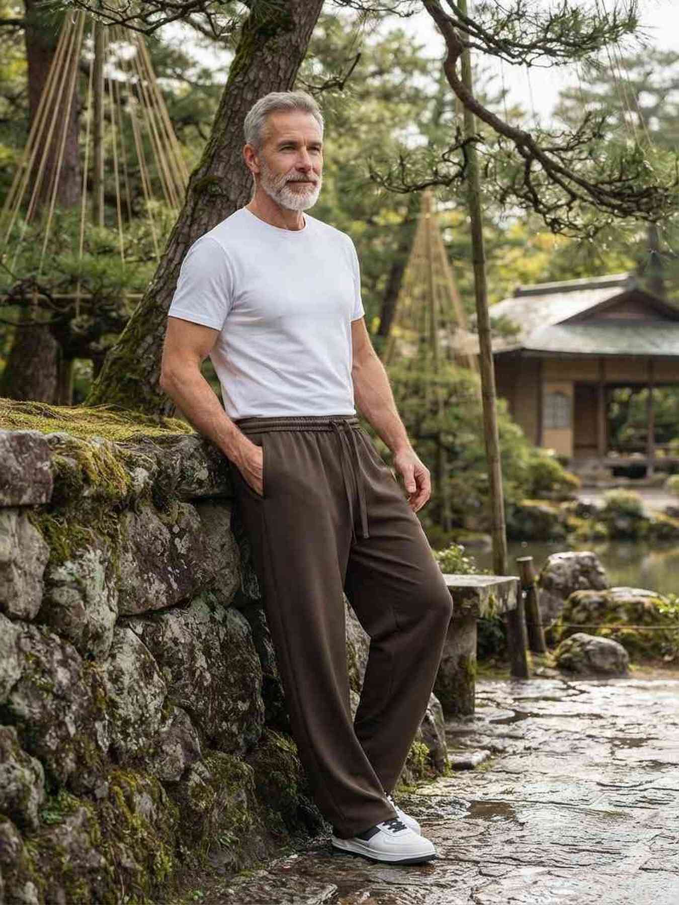 Pantalon casual homme décontracté en velours côtelé ajusté antirides