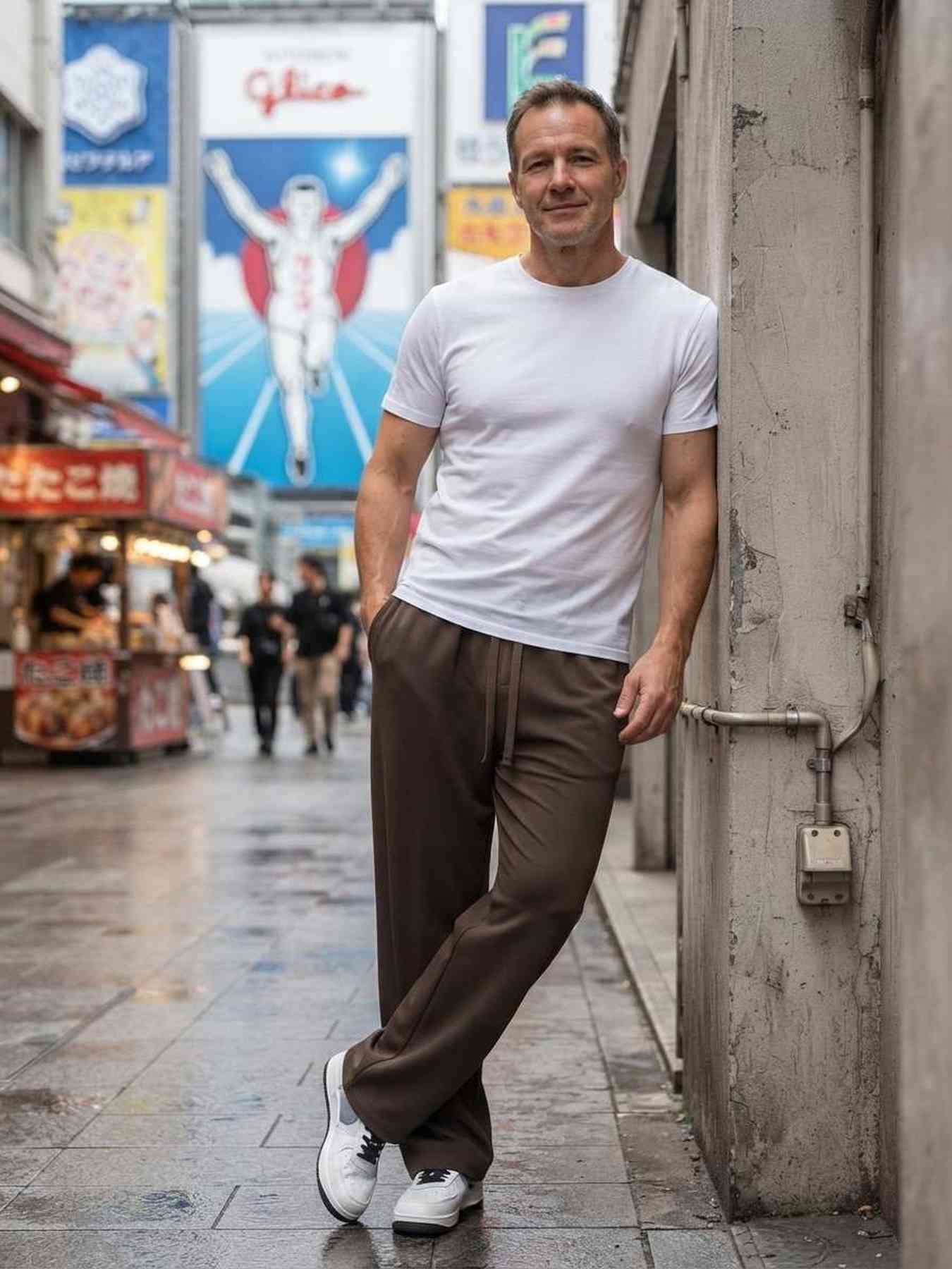 Pantalon casual homme décontracté en velours côtelé ajusté antirides