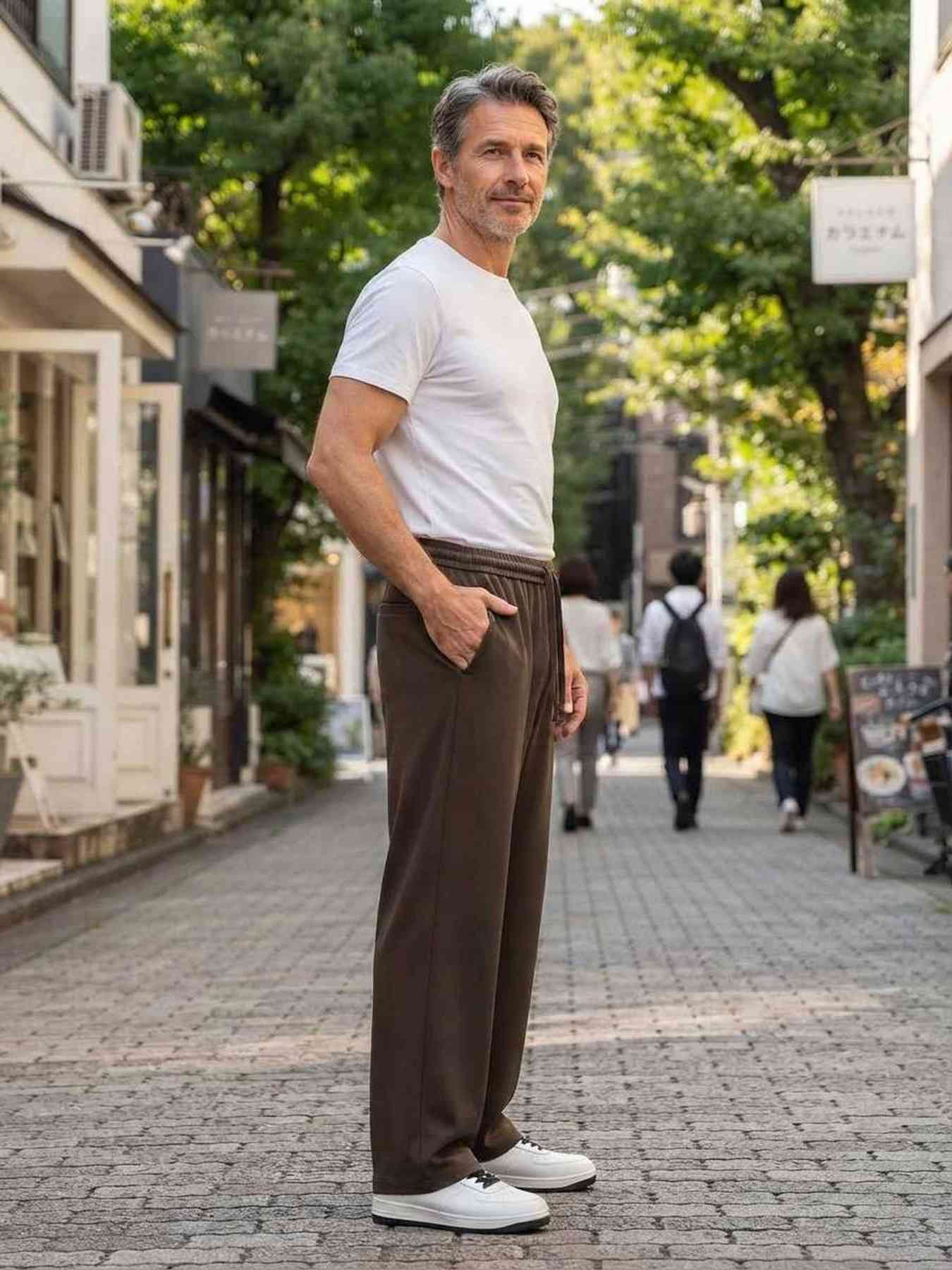 Pantalon casual homme tendance, longueur régulière, coton corduroy