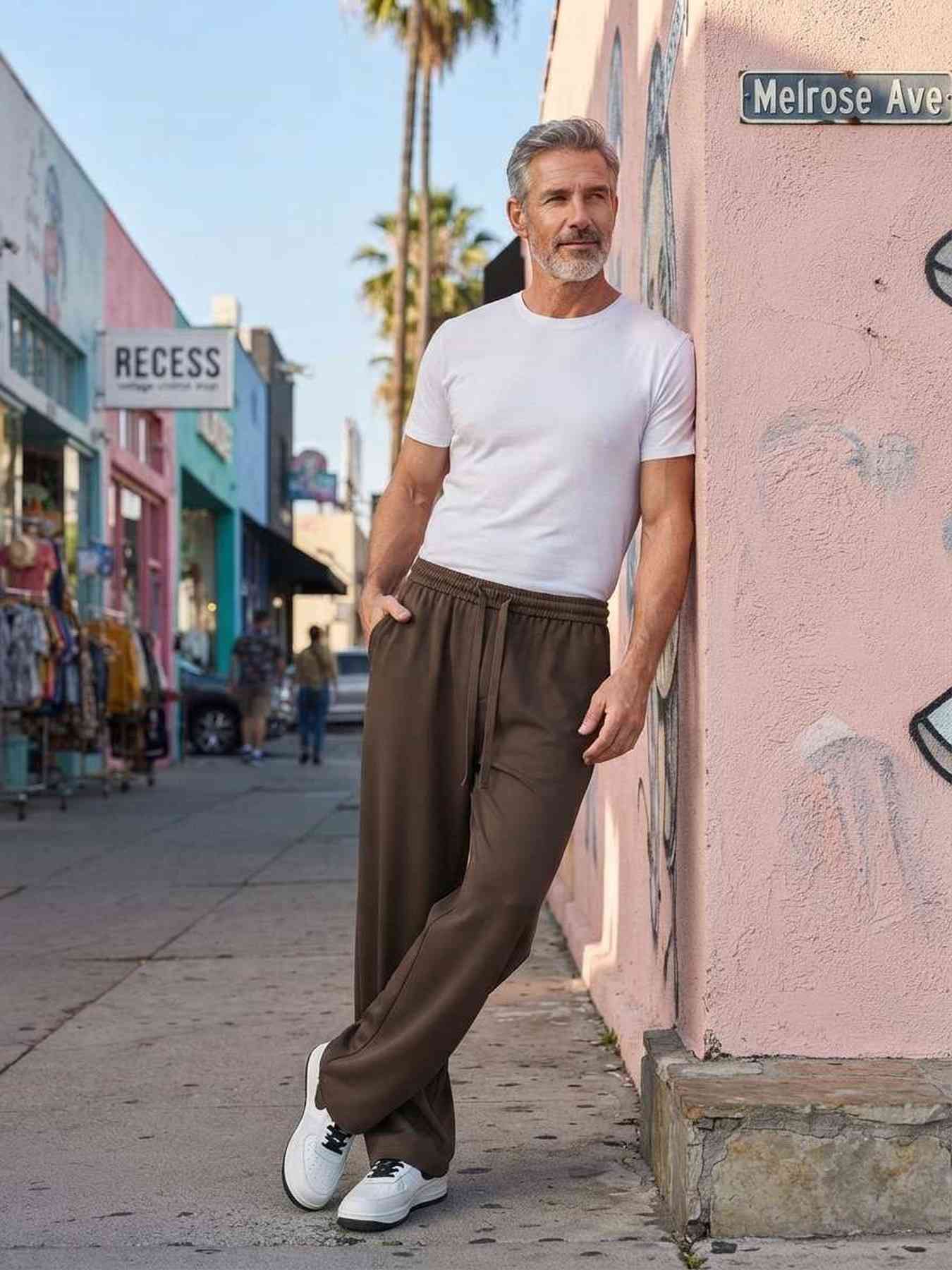Pantalon casual tendance homme, long, droit, velours côtelé, ajusté, anti-froissure