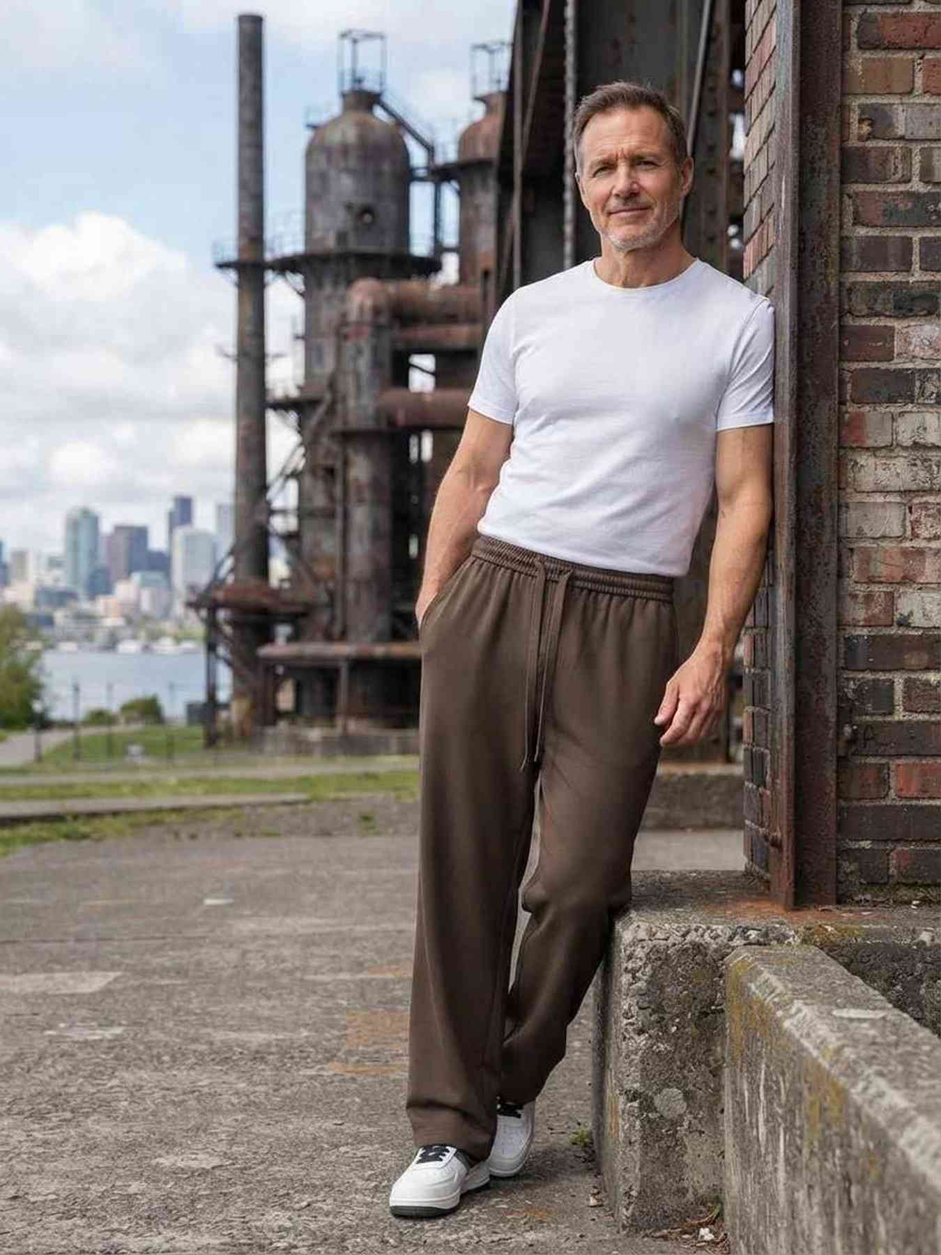 Pantalon casual homme tendance, droit, velours côtelé, ajusté, anti-froissement