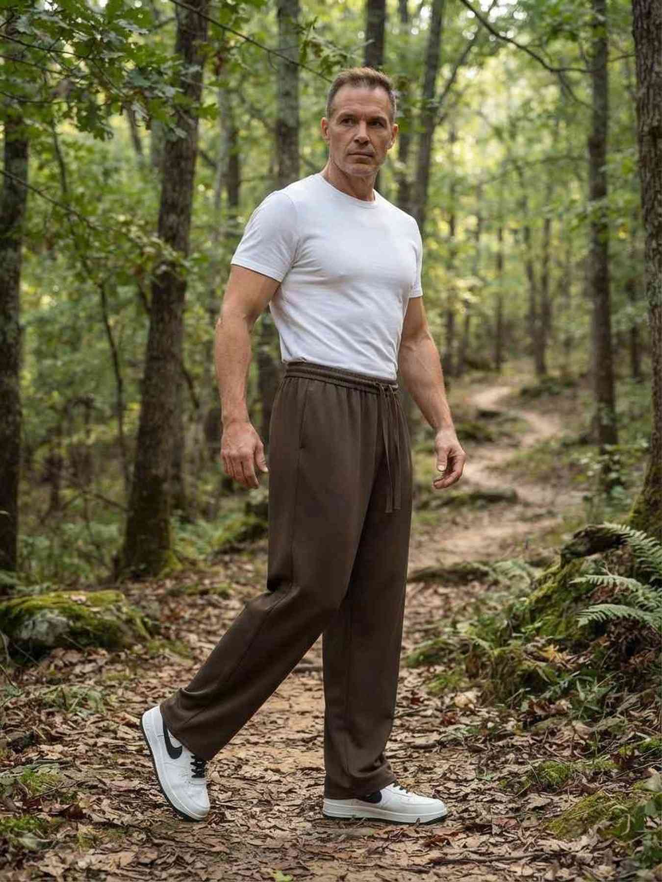 Pantalon casual tendance pour homme, jambe droite