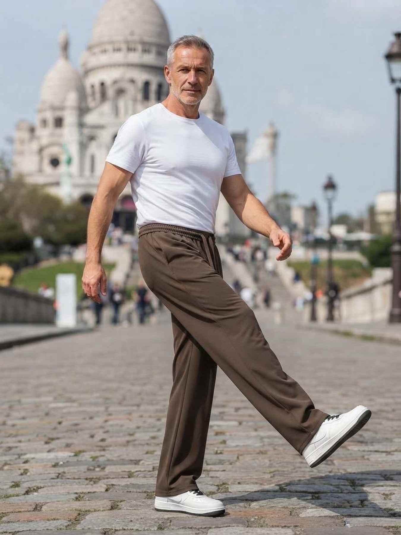 Pantalon casual tendance homme, long, droit, velours côtelé, ajusté, anti-froissure