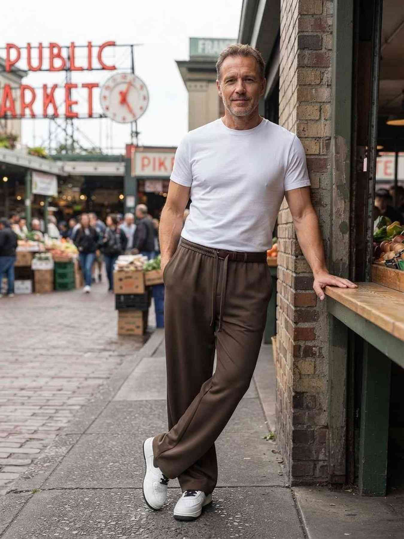 Pantalon casual tendance homme, long, droit, velours côtelé, ajusté, infroissable