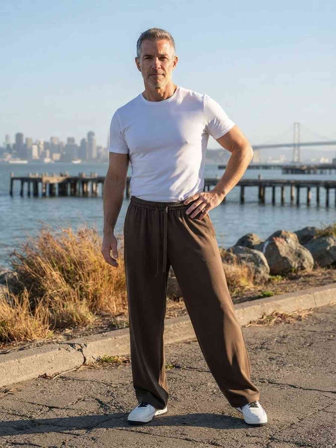 Pantalon casual tendance homme, long, droit, velours côtelé, ajusté, infroissable