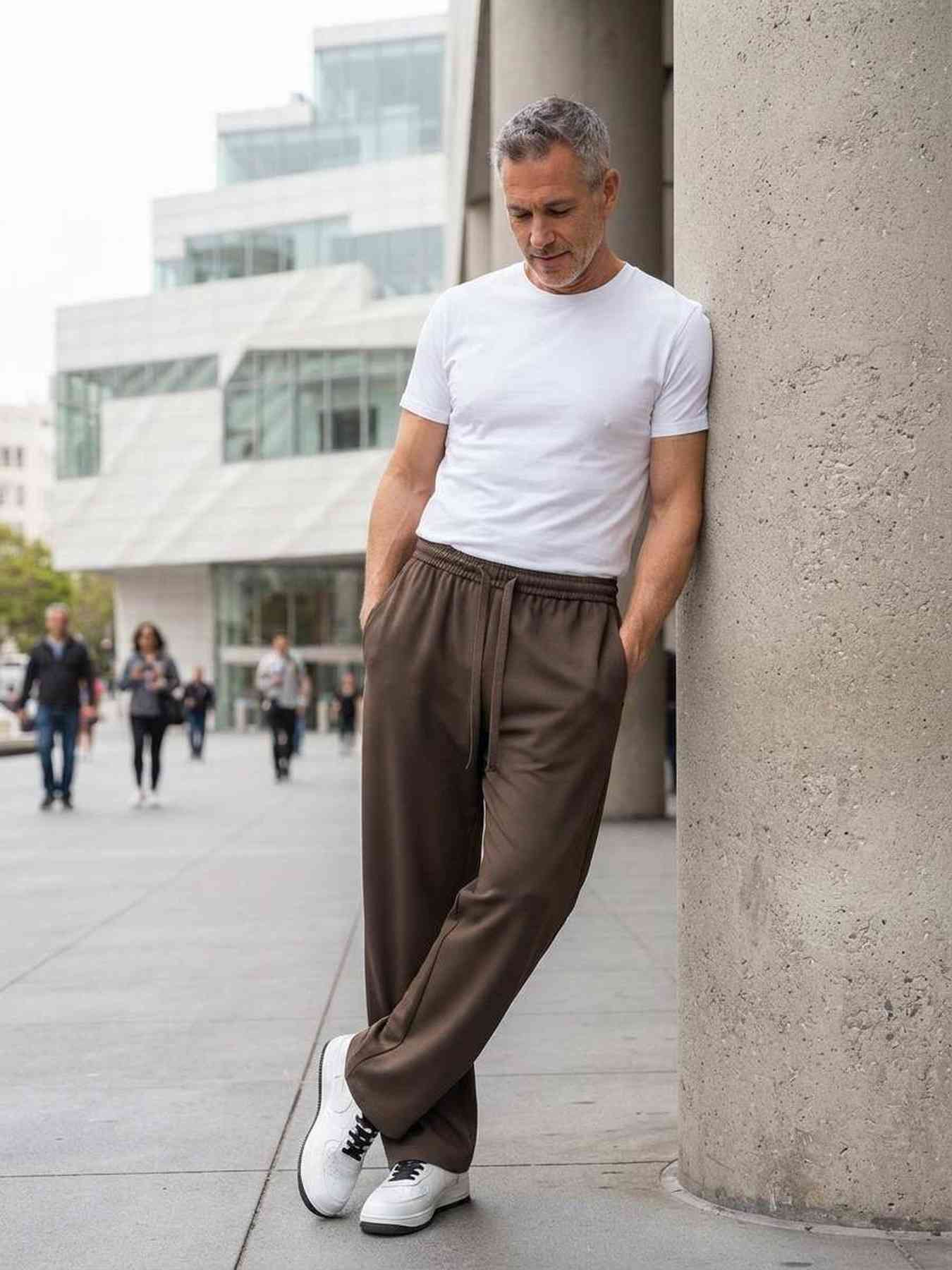 Pantalon décontracté homme, corduroie, coupe droite, anti-froissement