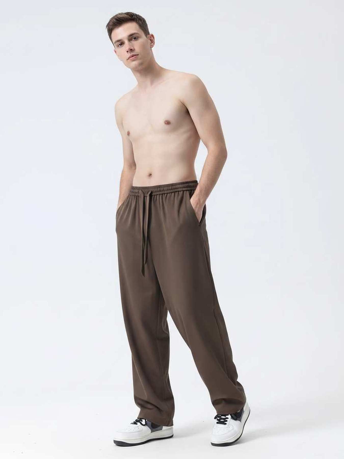 Pantalon casual homme décontracté en velours côtelé ajusté antirides