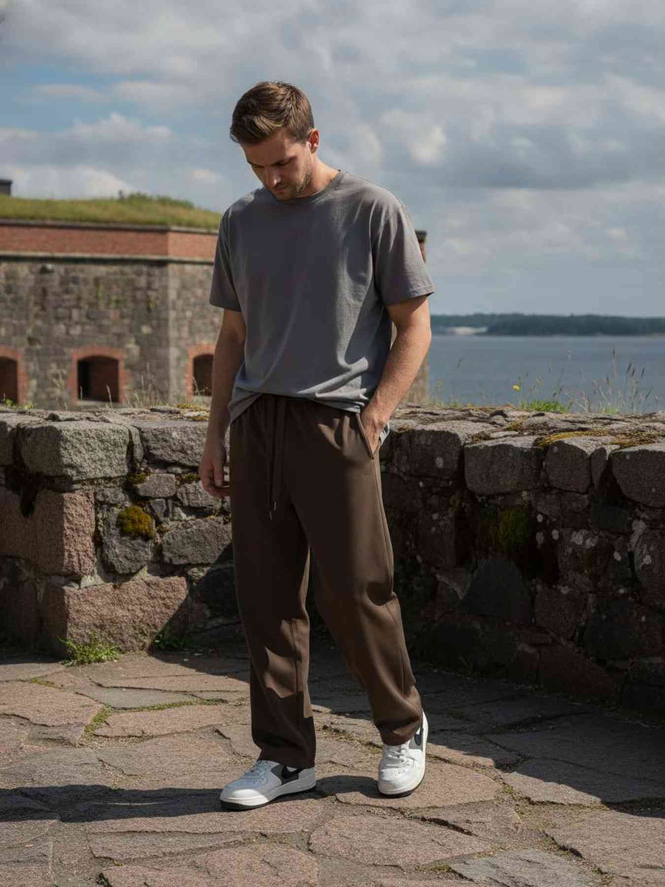 Pantalon casual homme tendance corduroy