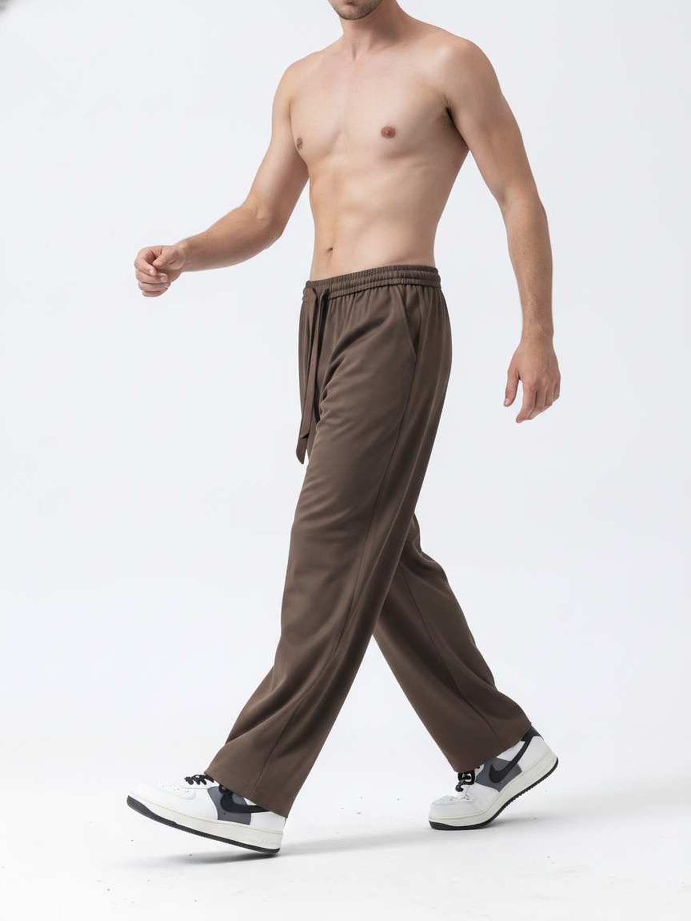 Pantalon casual homme tendance, droit, coton, antifroisses