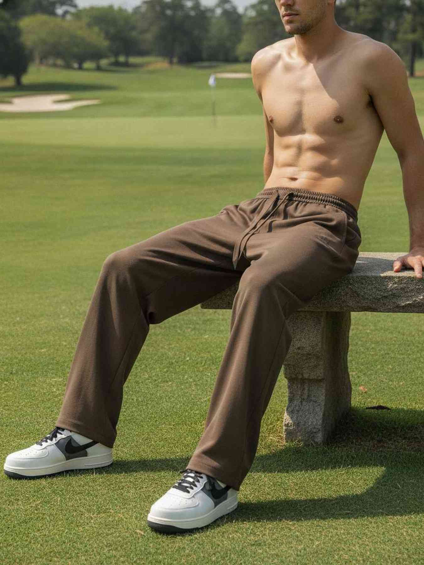 Pantalon décontracté homme, coupe droite