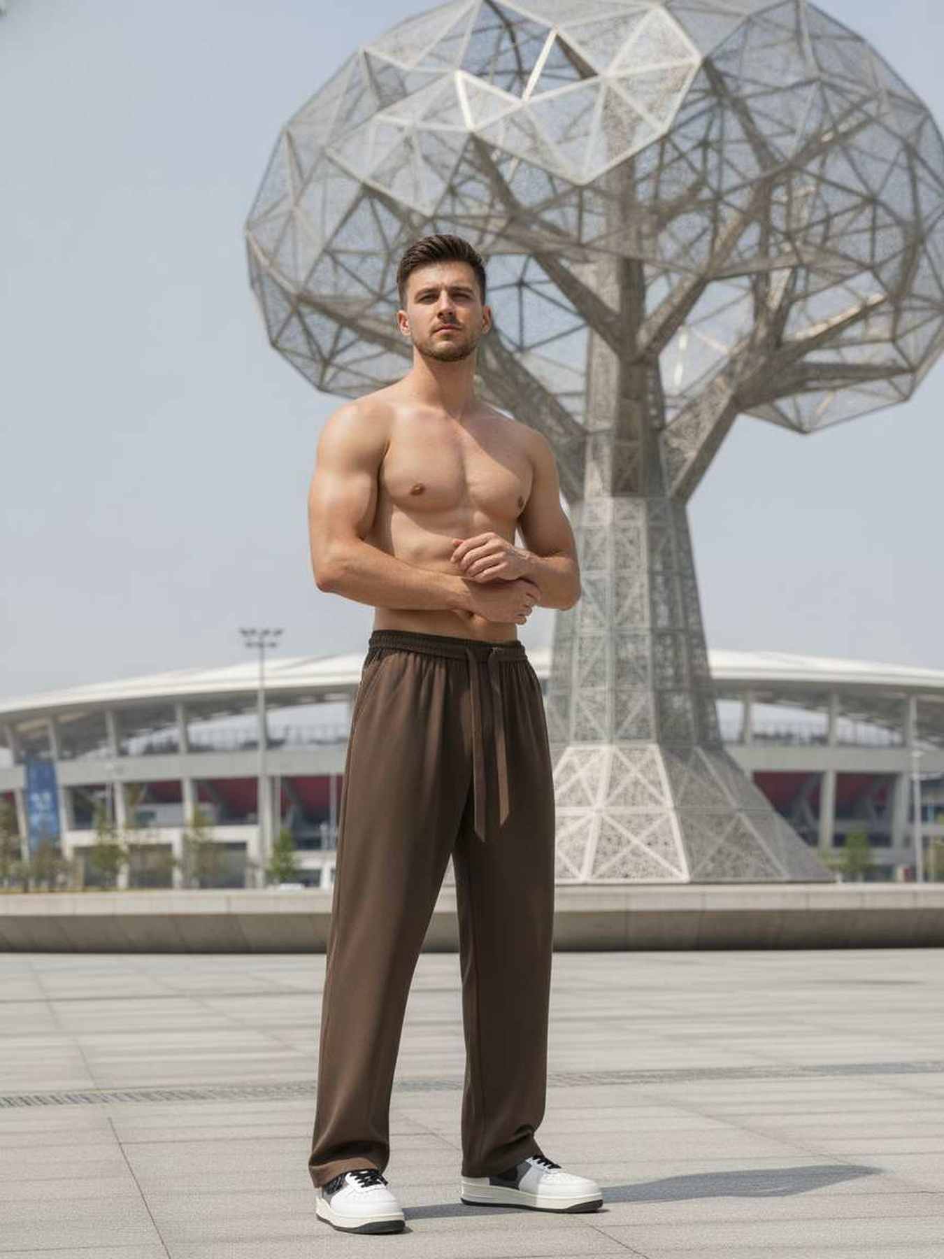 Pantalon casual tendance homme, coupe droite, corduroy, antirides, 9 po