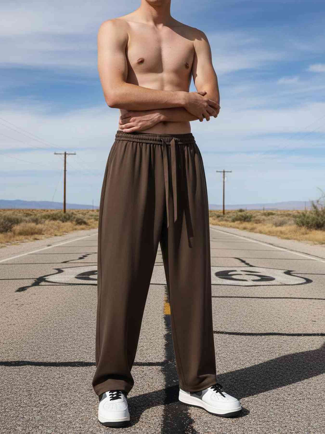 Pantalon casual homme tendance coton