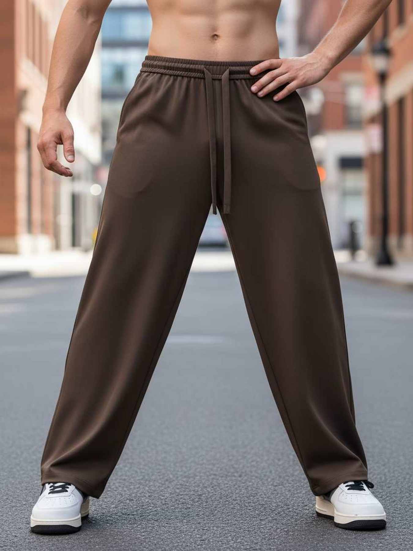 Pantalon casual homme tendance coton