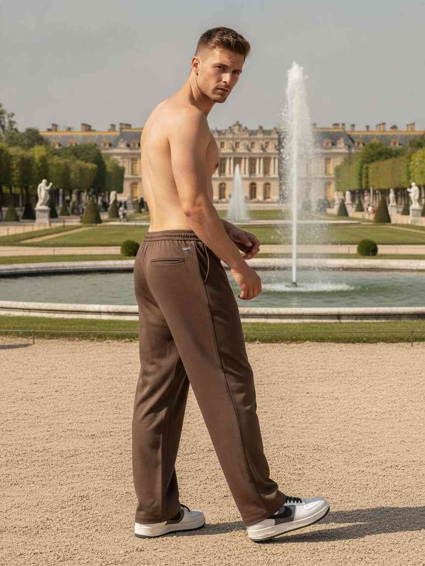 Pantalon casual homme tendance corduroy ajusté