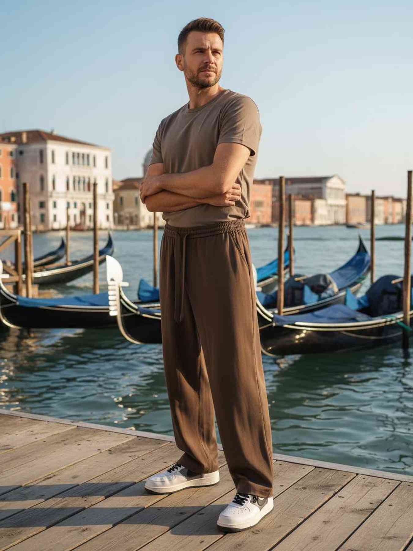 Pantalon casual tendance homme, long, droit, velours côtelé, ajusté, infroissable