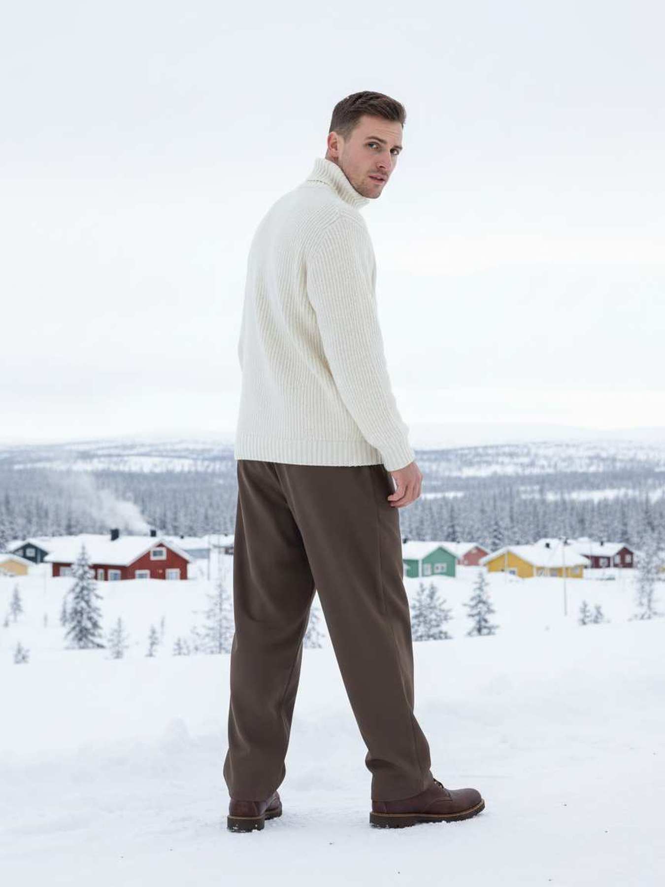 Pantalon casual homme tendance, longueur régulière, coton corduroy