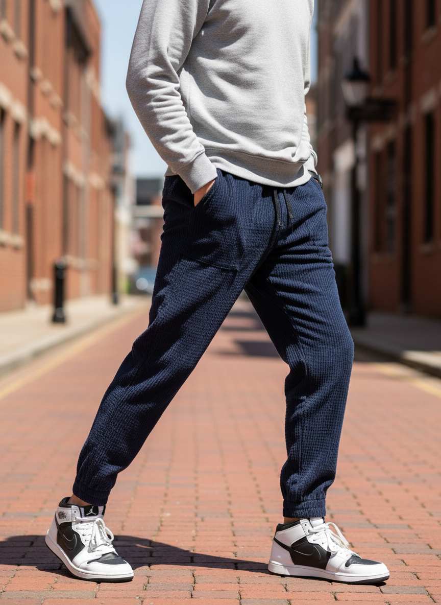 Pantalon casual tendance homme, long, droit, velours côtelé, ajusté, anti-froissure