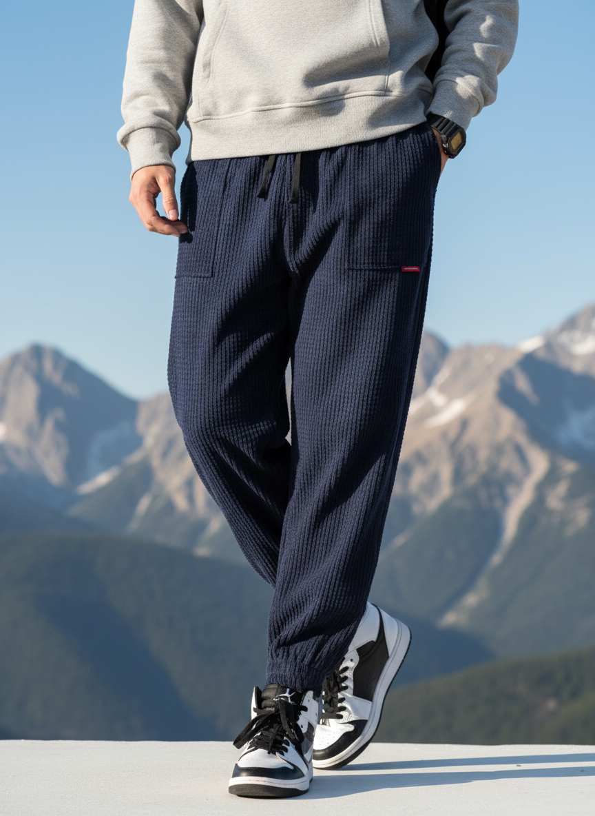 Pantalon décontracté homme tendance coton