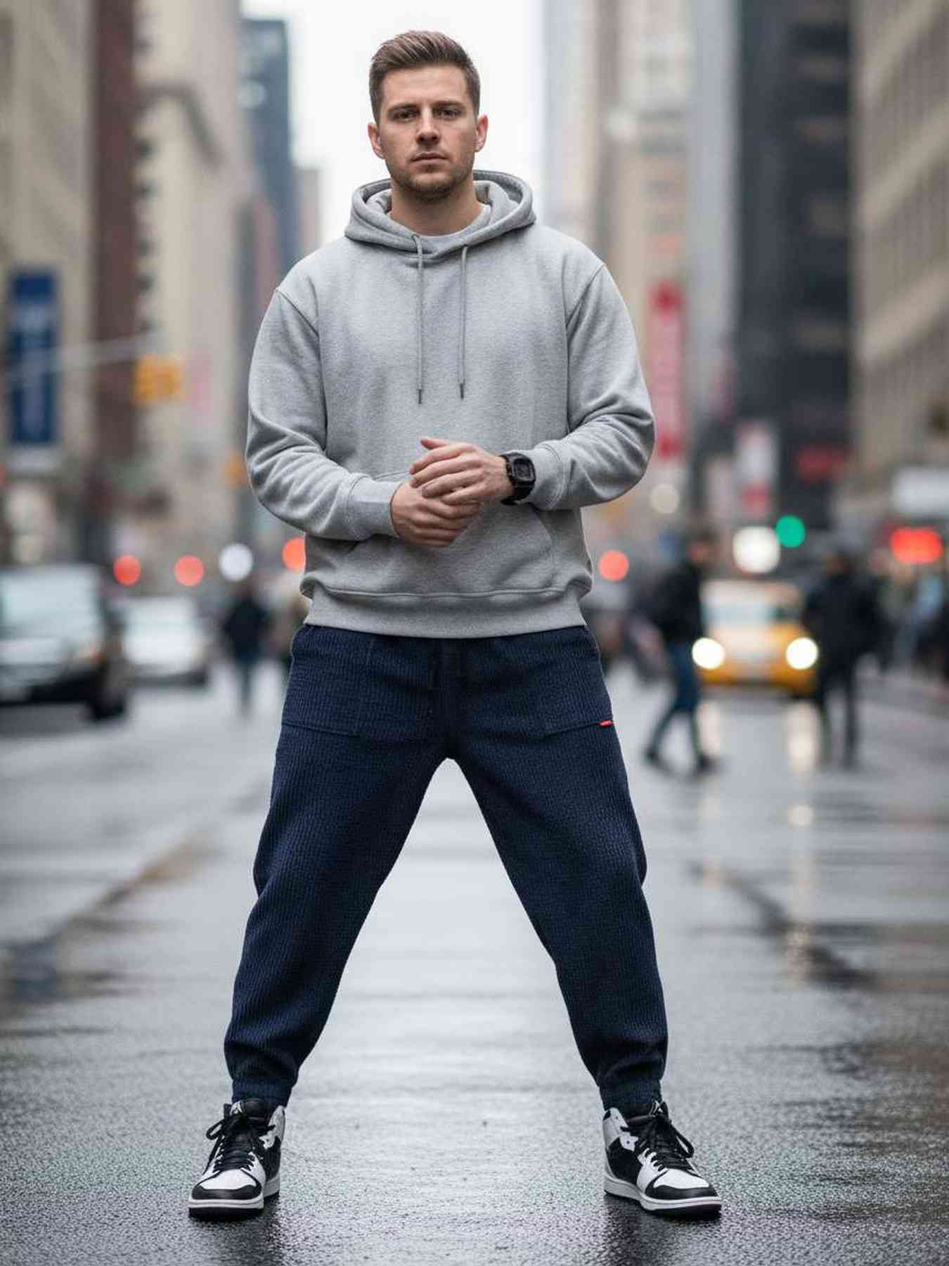 Pantalon casual homme tendance cordon