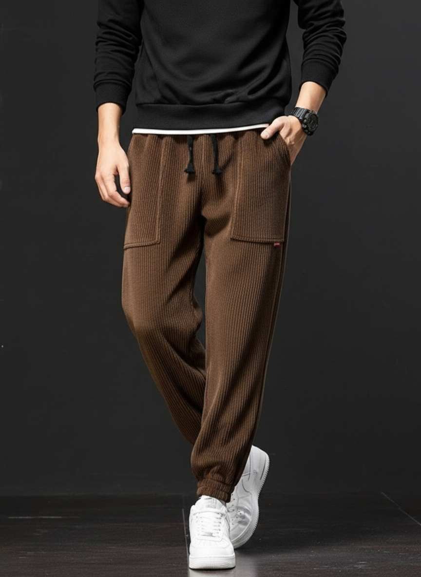 Pantalon casual homme tendance coton