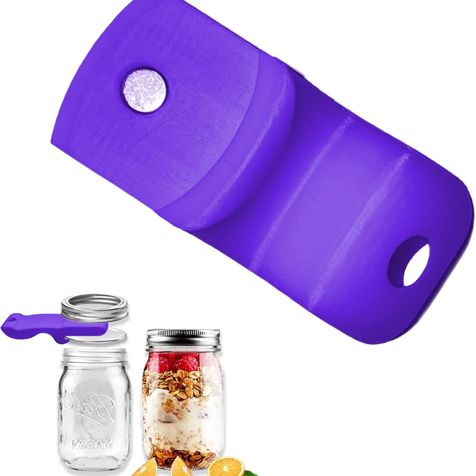 Outil ouvreur bocal Mason, lève-couvercle magnétique, violet