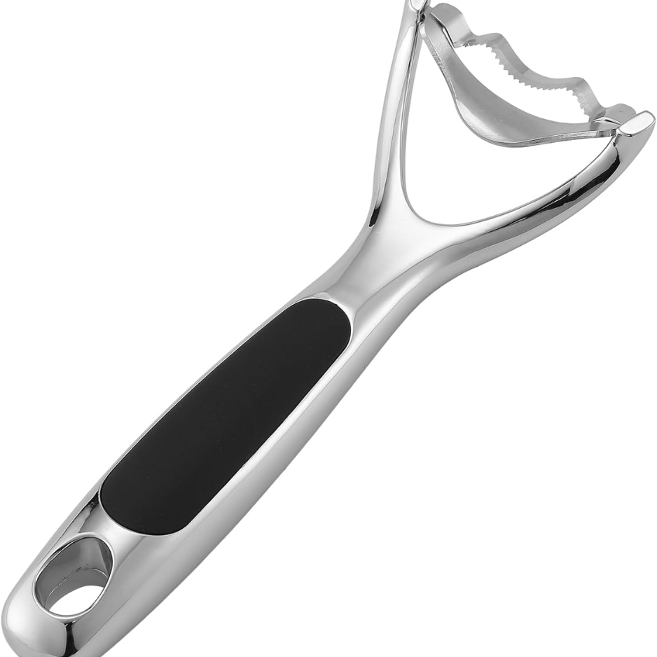 Éplucheur de maïs zinc chromé lourd - outil ergonomique décortiqueur