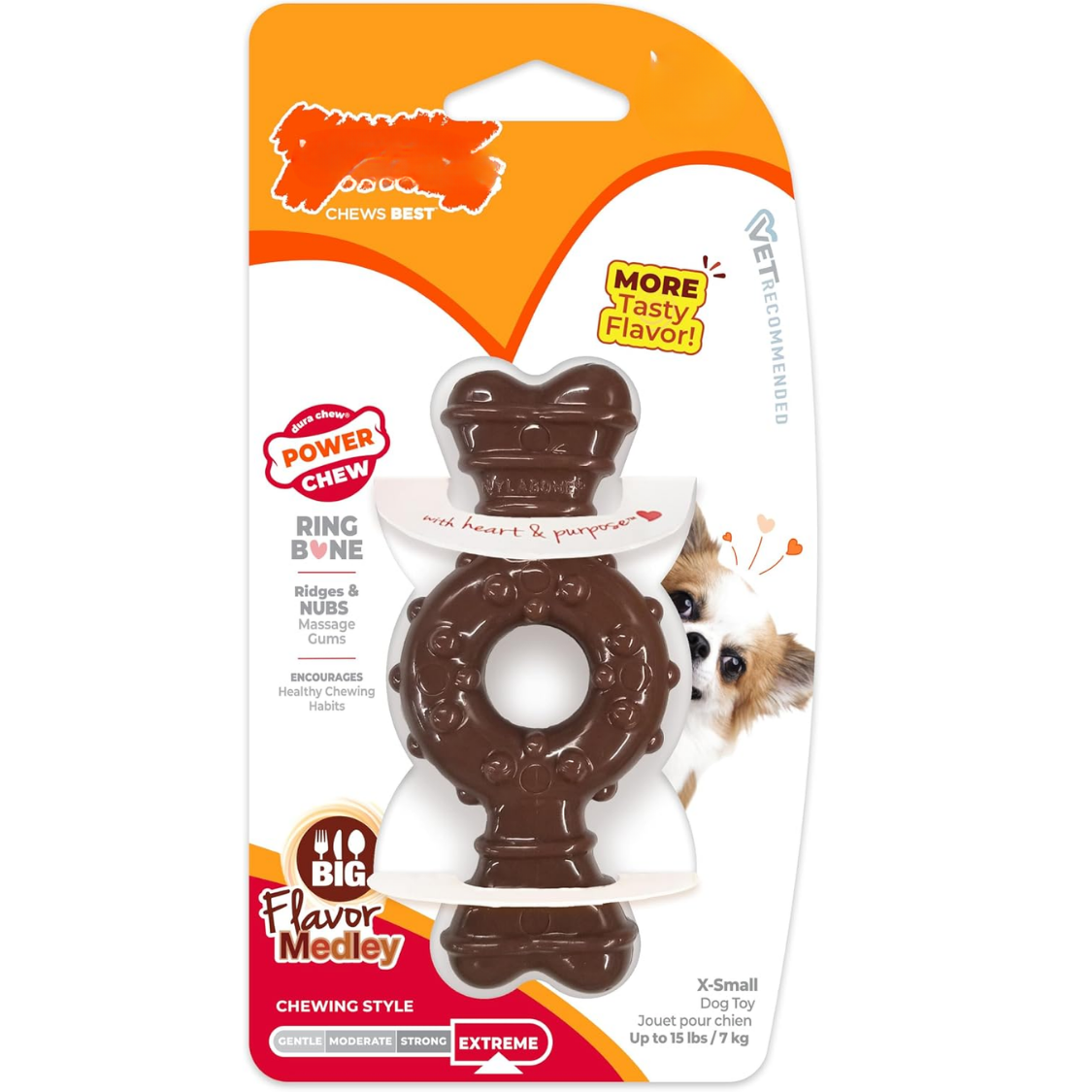 Jouet à mâcher chien Power Chew Ring, très petit