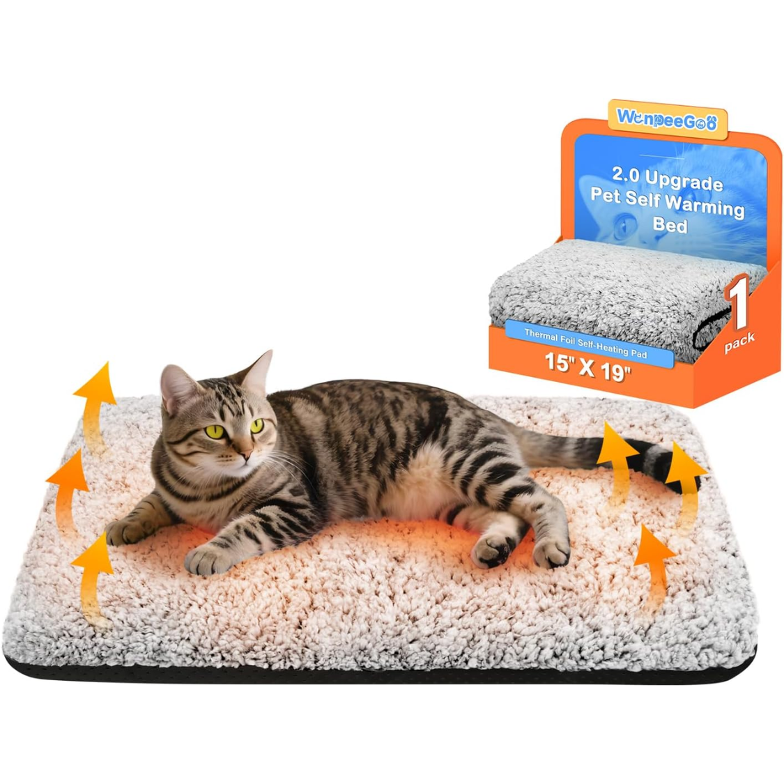 Lit chat chauffant thermique upgrader tapis