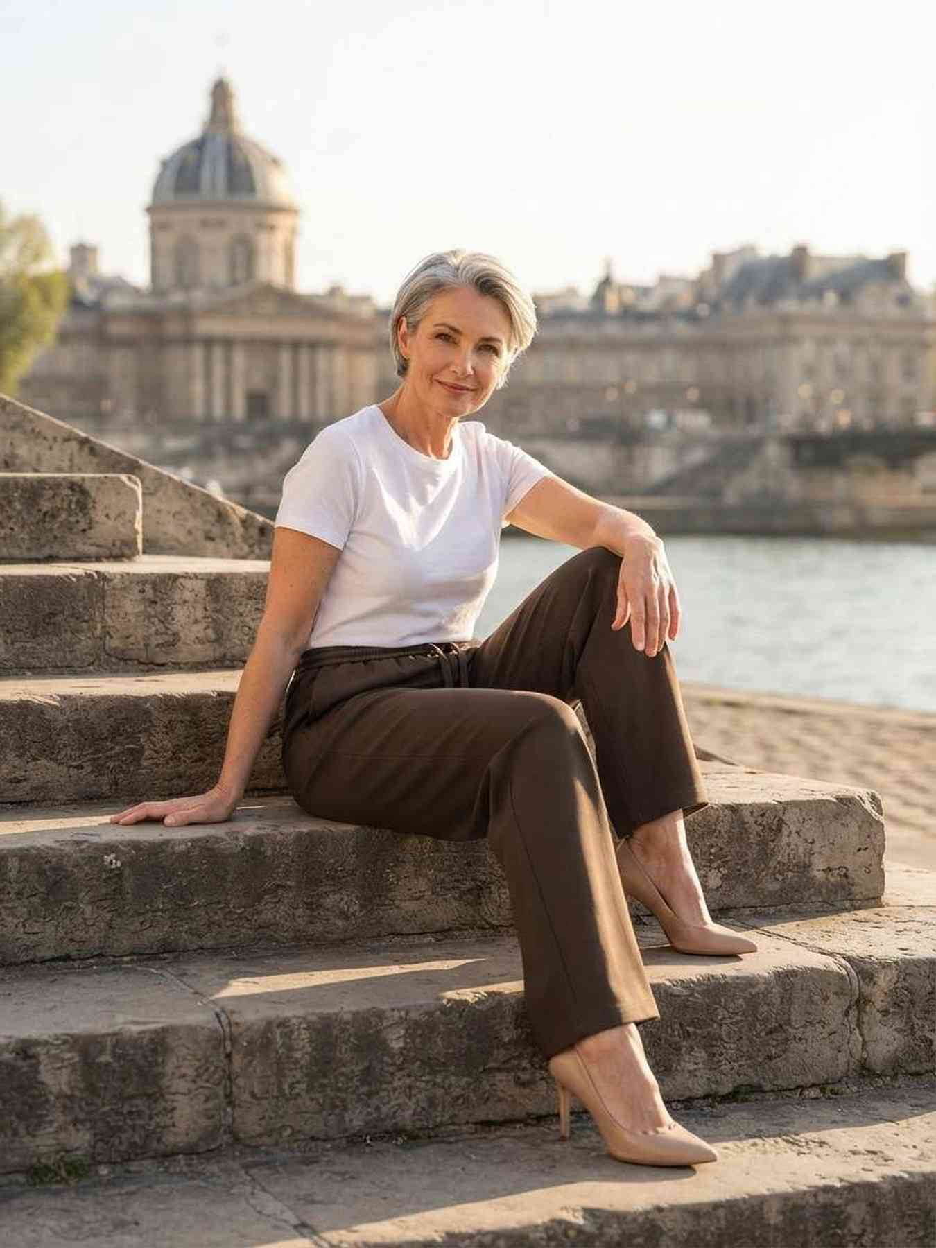 Pantalon long femme décontracté, jambe droite, sport, cordon de serrage