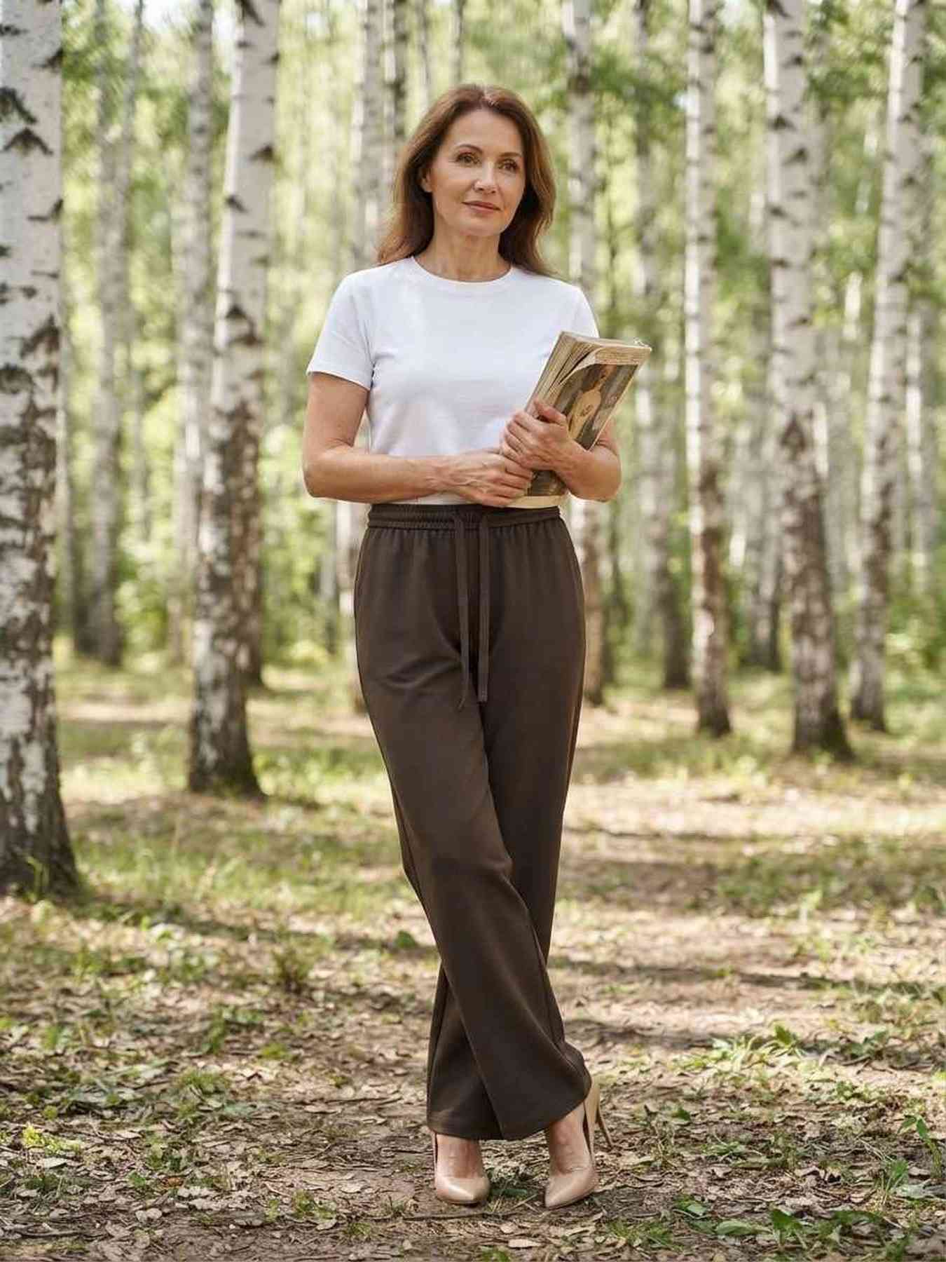 Pantalon long femme décontracté, jambe droite, sport, cordon de serrage