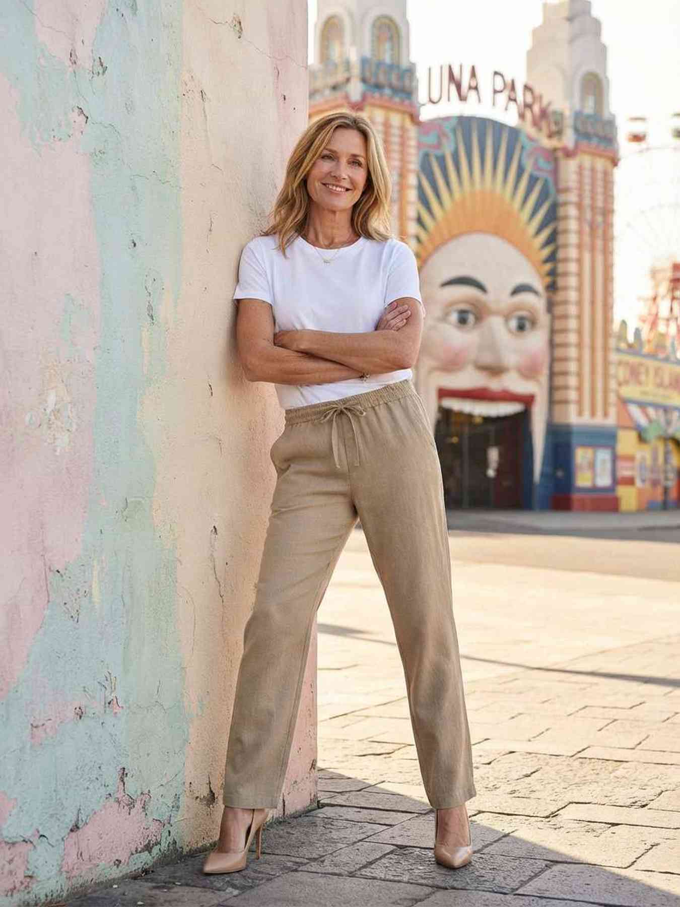 Pantalon long femme, jambe droite, casual, sports, jogging, cordon