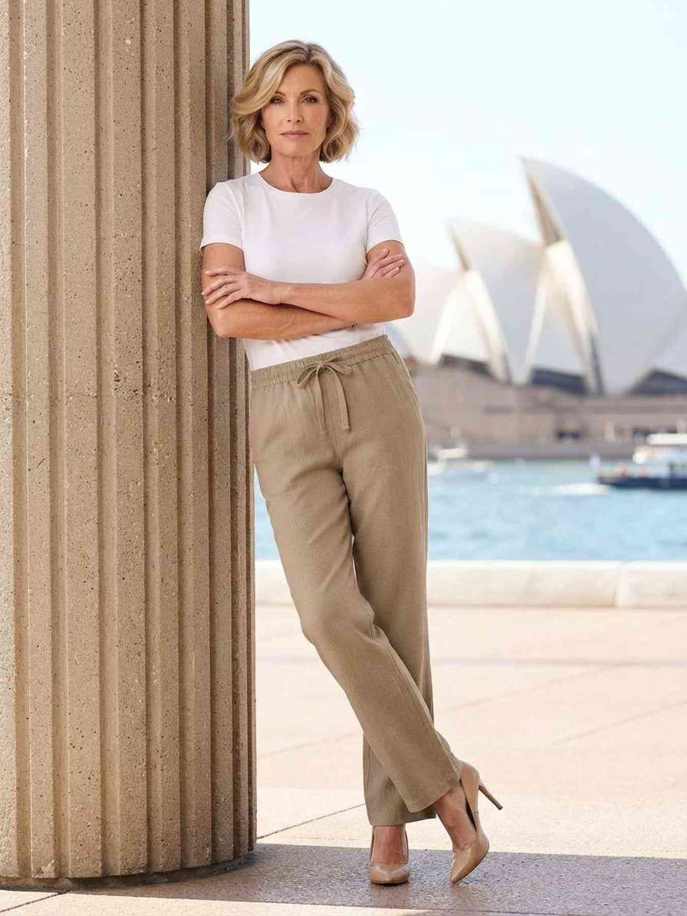 Pantalon long femme, jambe droite, casual, sports, jogging, cordon