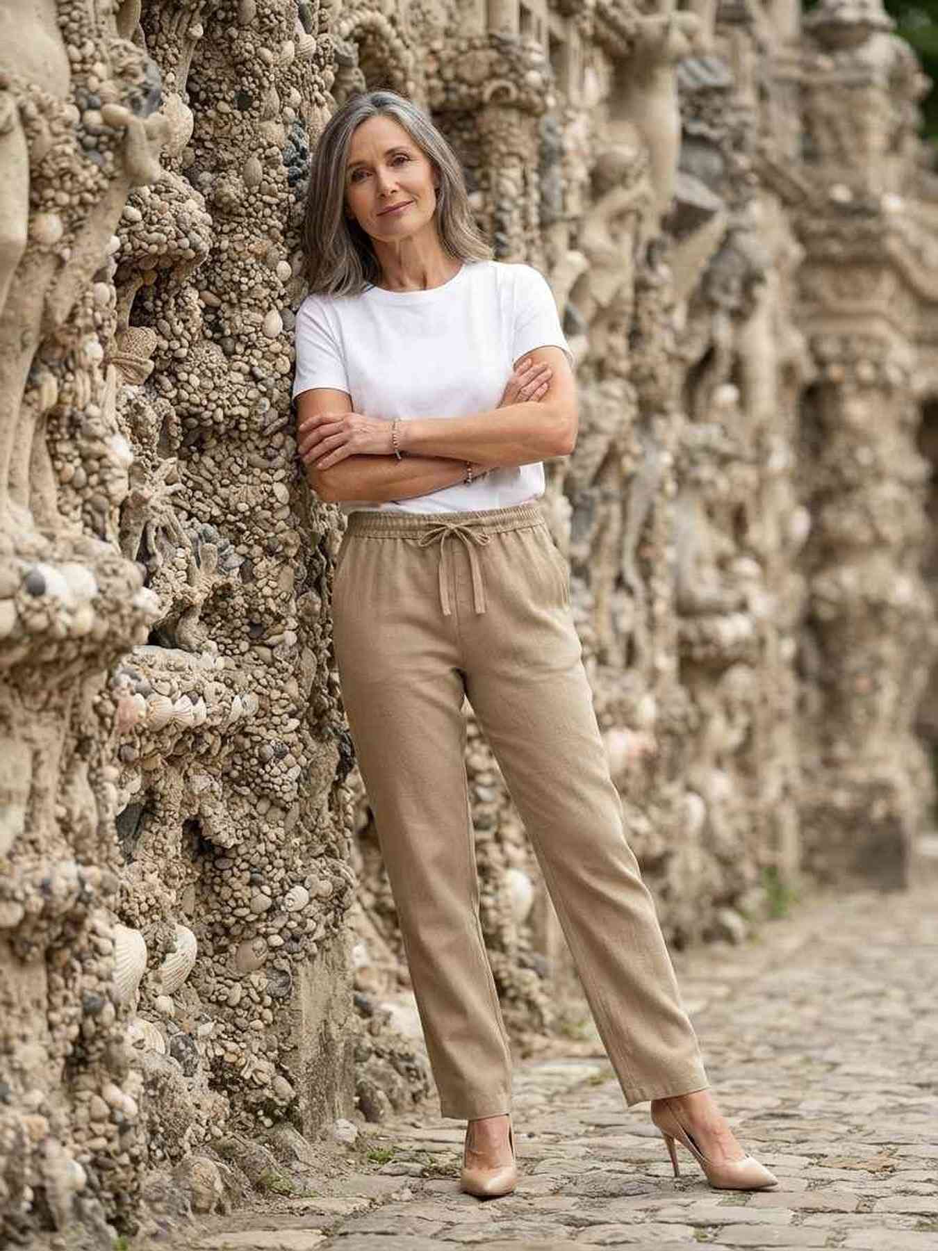 Pantalon long femme décontracté, jambe droite, sport, cordon de serrage